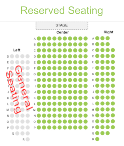 Kent Theatre Seating Key