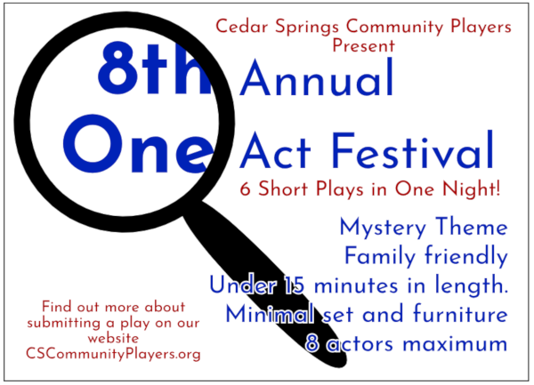 8th Annual One Act Festival call-out for November